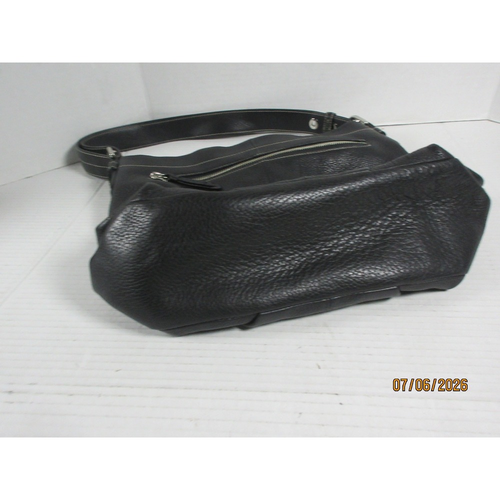 Coach Kristen Black Pebbled Leather Hobo Shoulder Bag F15064 - Picture 10 of 10